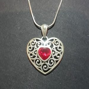 A Silver heart shaped Necklace